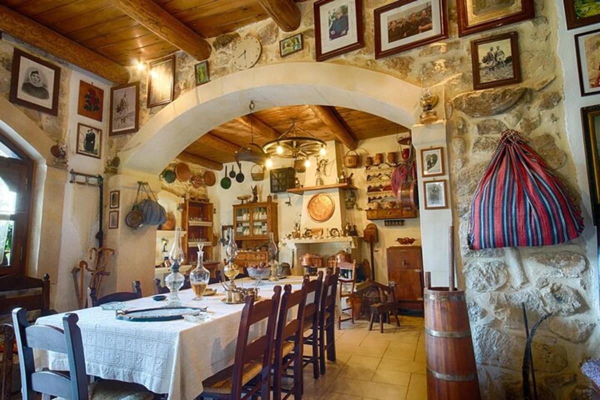 a large dining room with a table and chairs
