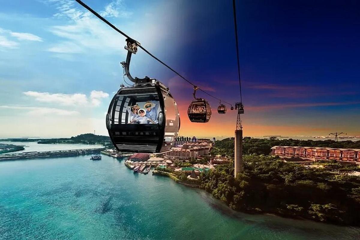một chiếc thuyền gondola có một con chó đang bay trên mặt nước