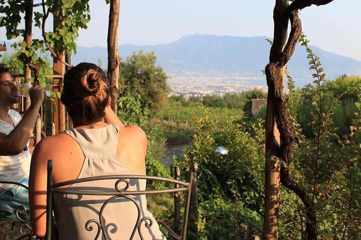una donna seduta su una sedia che guarda verso un fiume