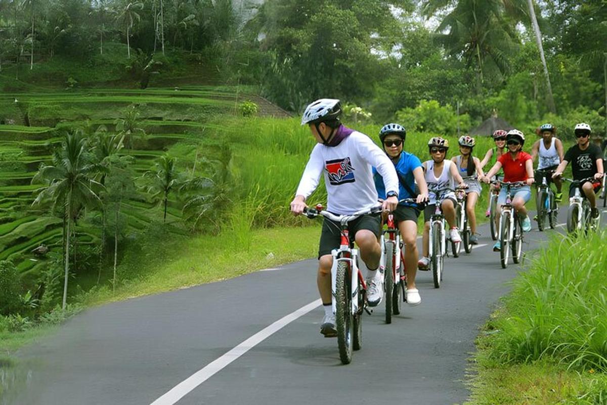 sekumpulan orang menunggang basikal di jalan raya