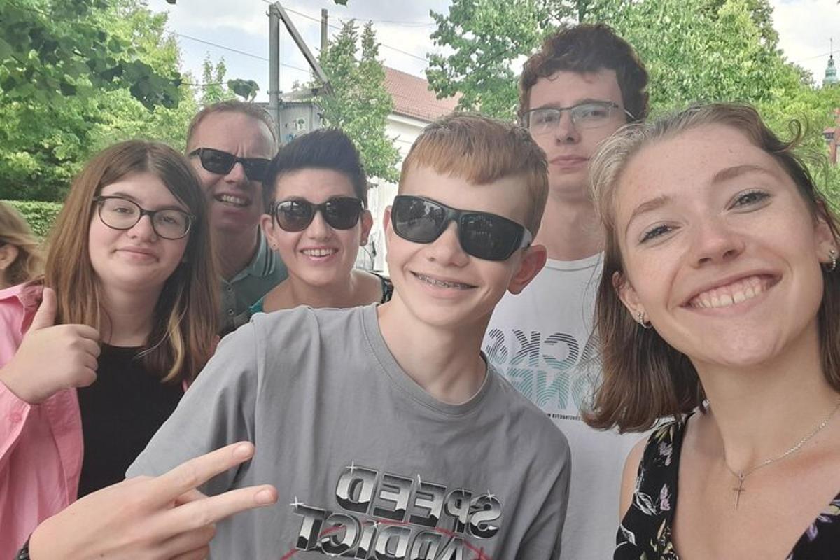 a group of people posing for a picture