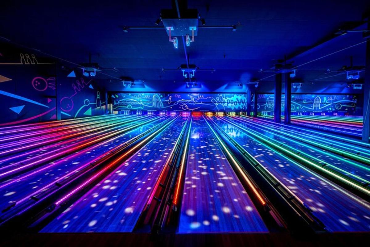 một dãy đường trong một đường bowling