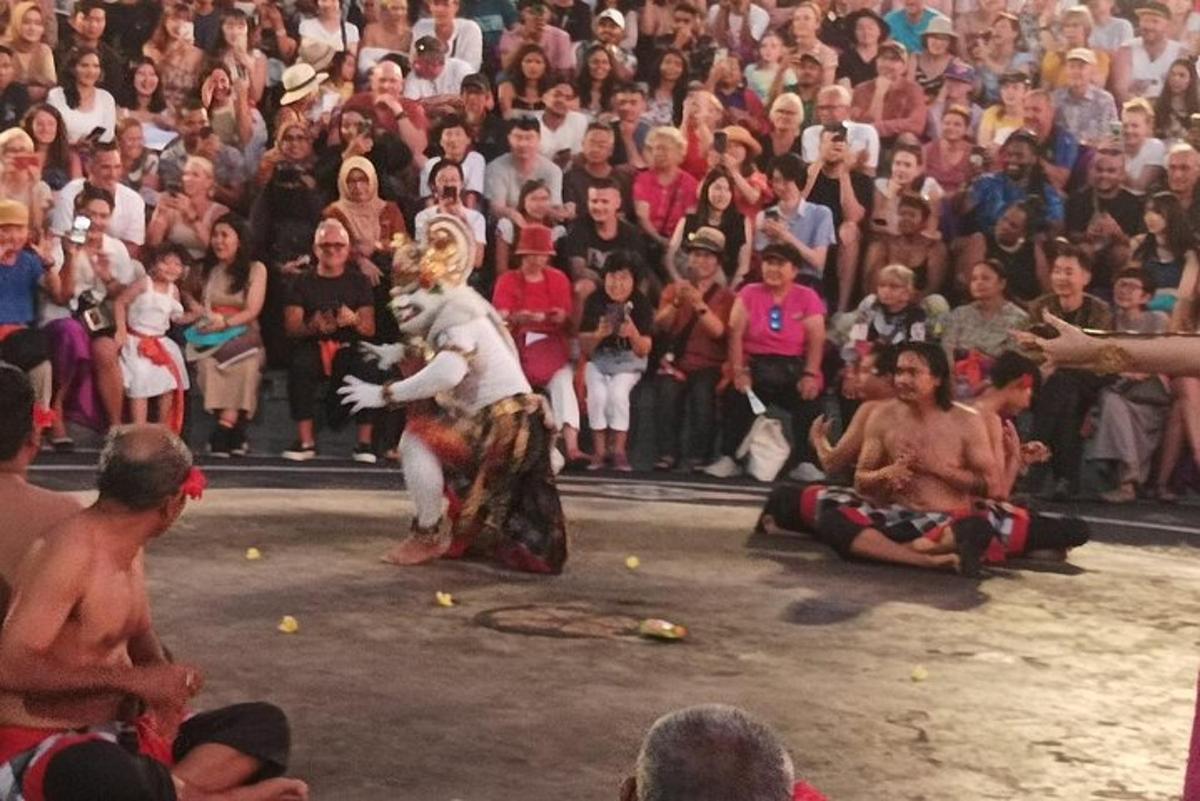 uma multidão de pessoas assistindo a um homem em um circo