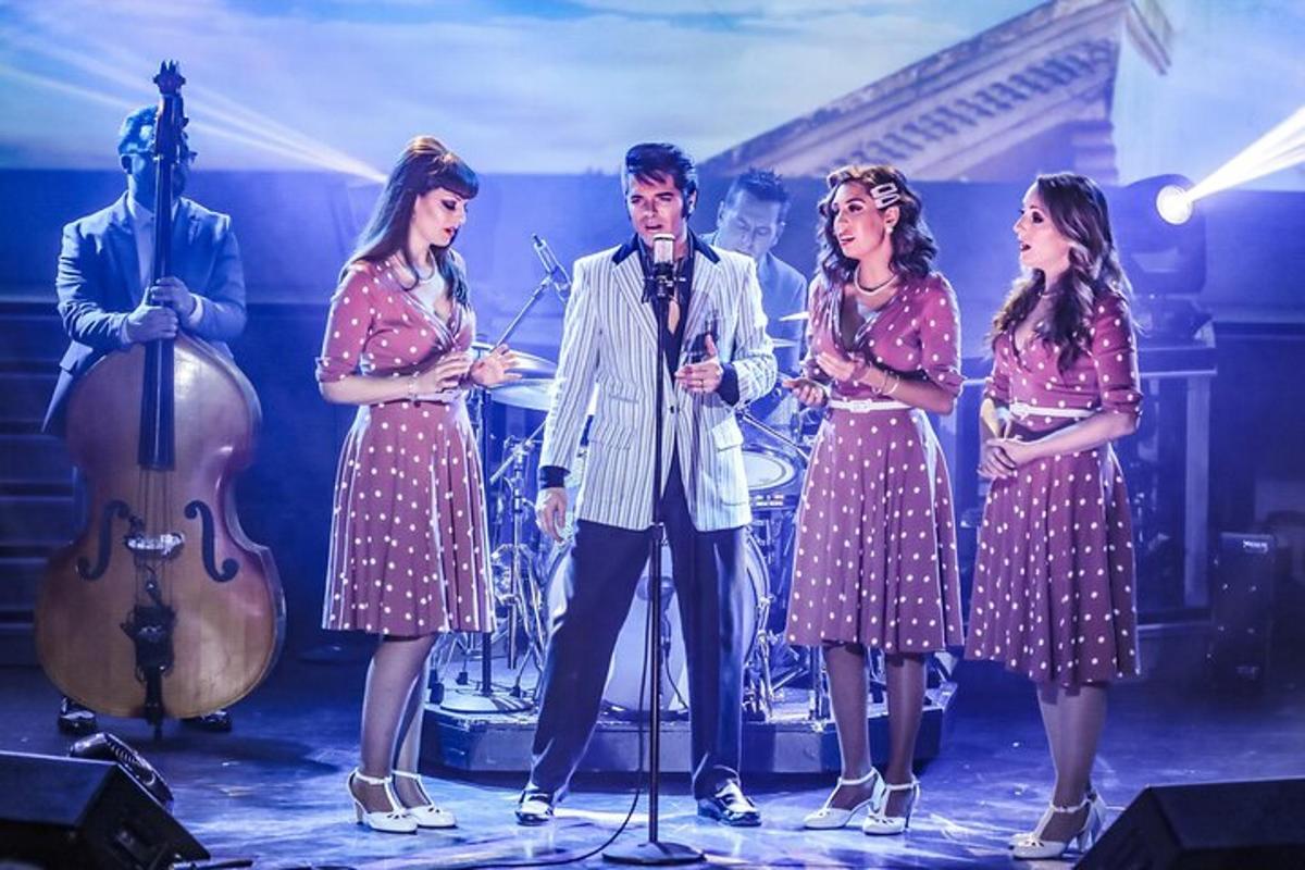a group of people standing on a stage