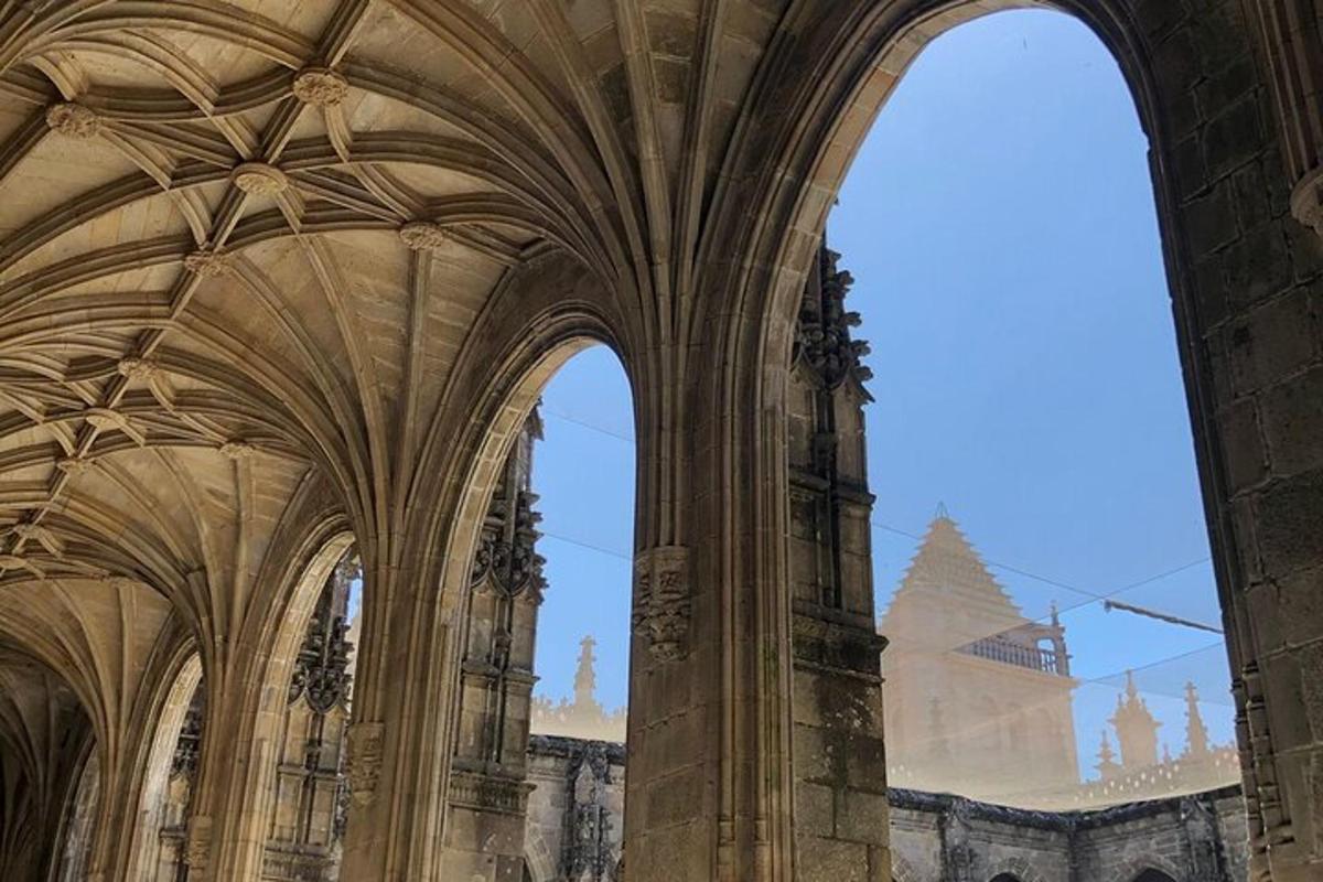 a view of a cathedral from inside a building