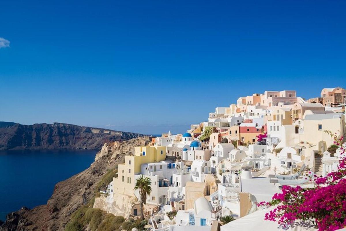 a view of a village on the side of a mountain