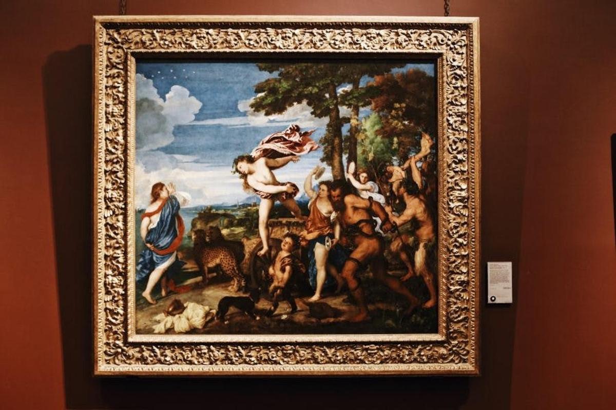 o pictură a unui grup de oameni într-un tablou