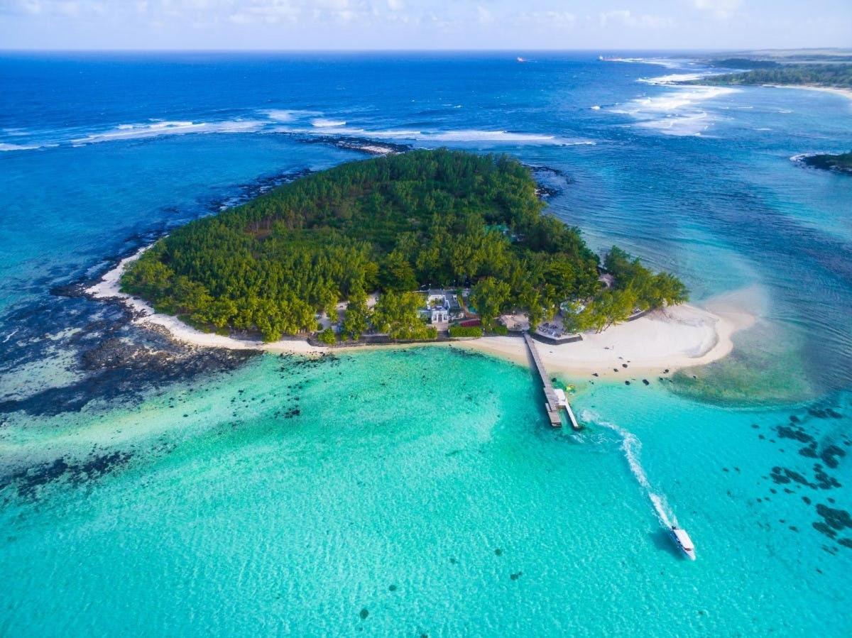 an island in the middle of the ocean