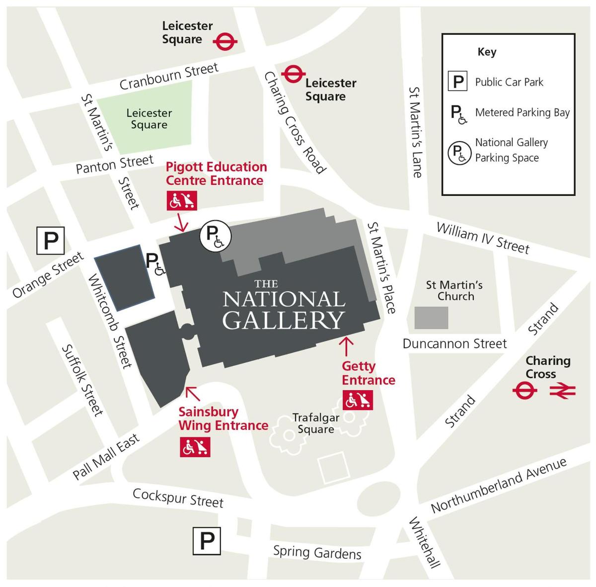 mapa národní galerie