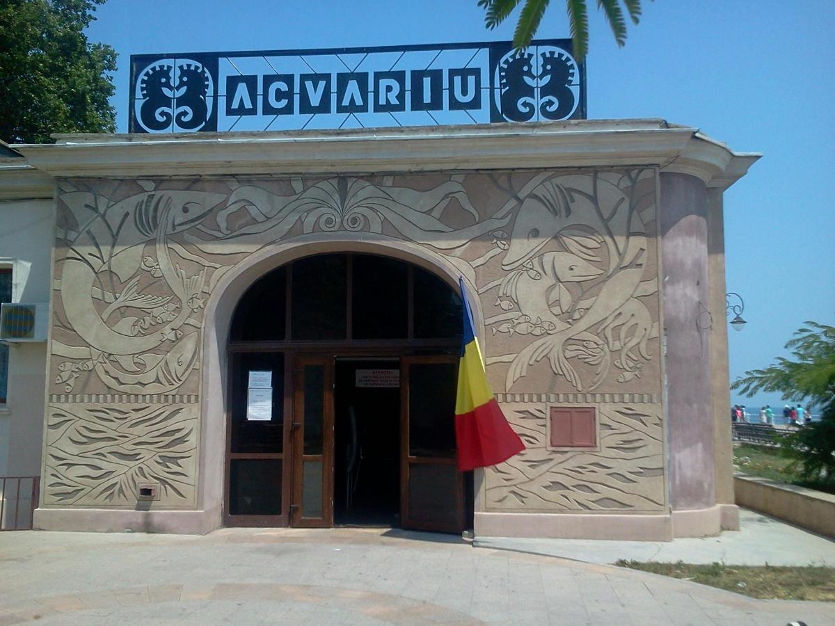 o clădire cu un steag în față