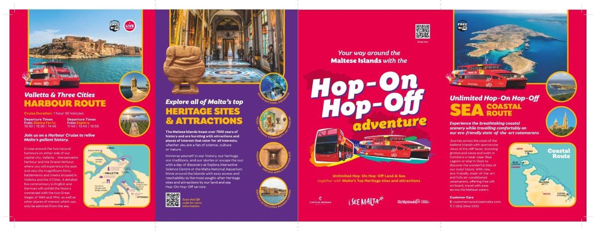 a flyer for a trip to hop on hop off