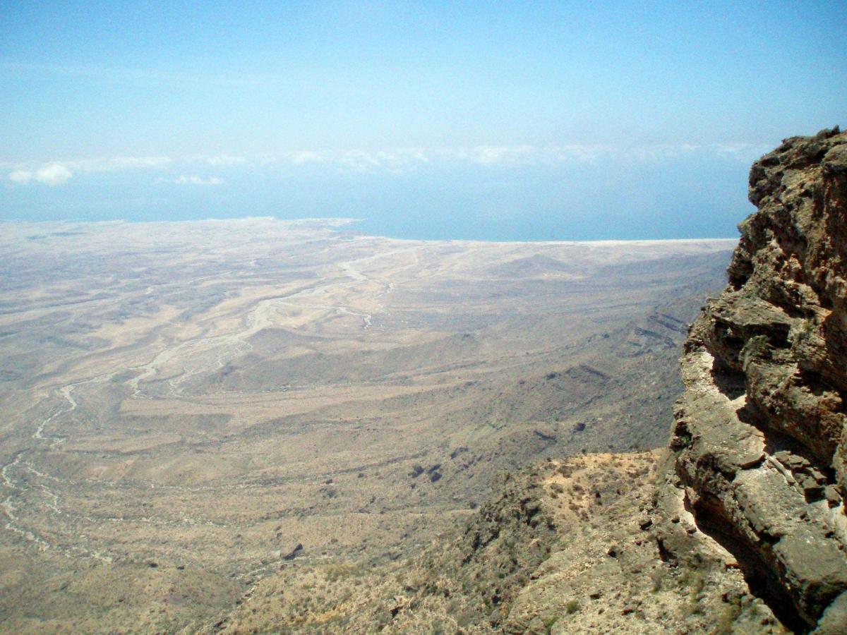 a view of the desert from the top of a mountain