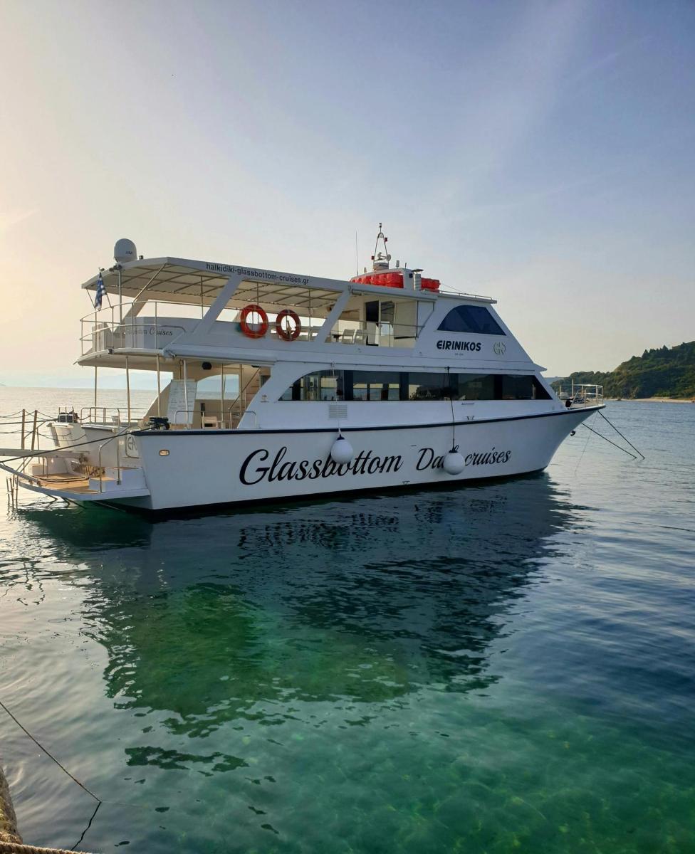 a boat is docked in the water