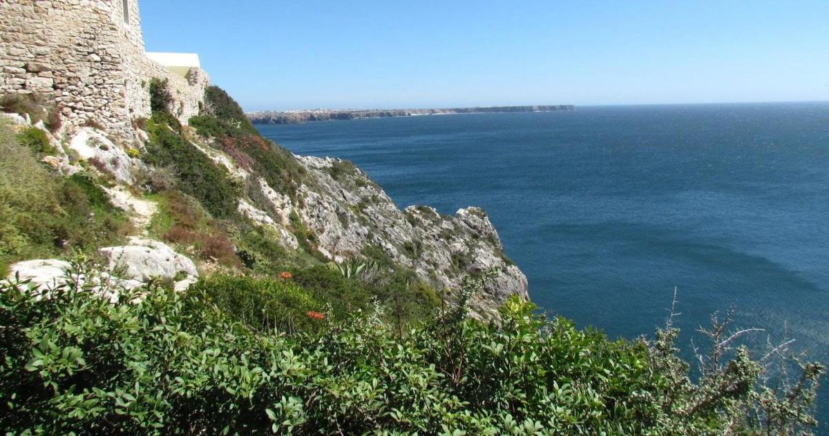 una vista de l'oceà des del costat d'un penya-segat