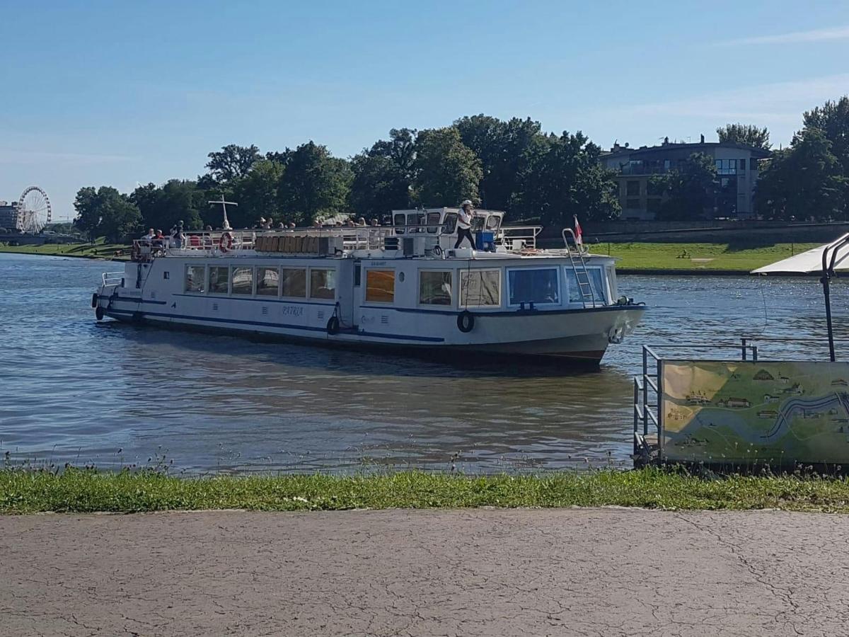 a boat on the water with people on it