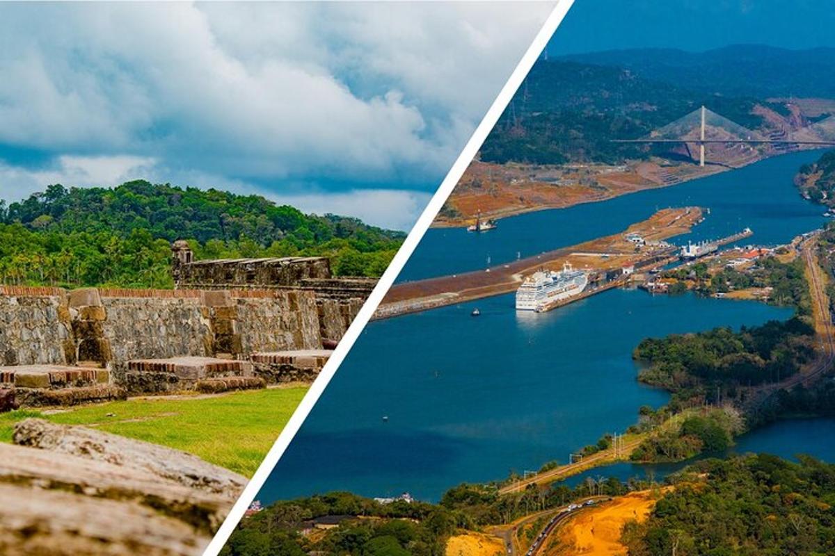 duas visões diferentes de um rio e uma ponte
