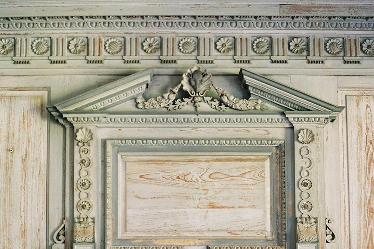 a drawing of a fireplace on a wall