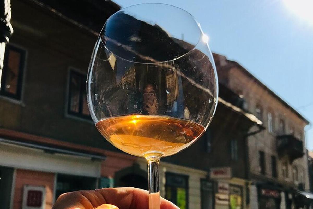 oseba drži kozarec vina