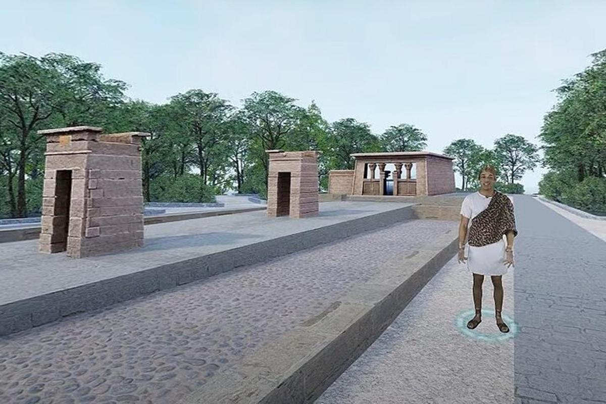 a woman is standing in the middle of a street