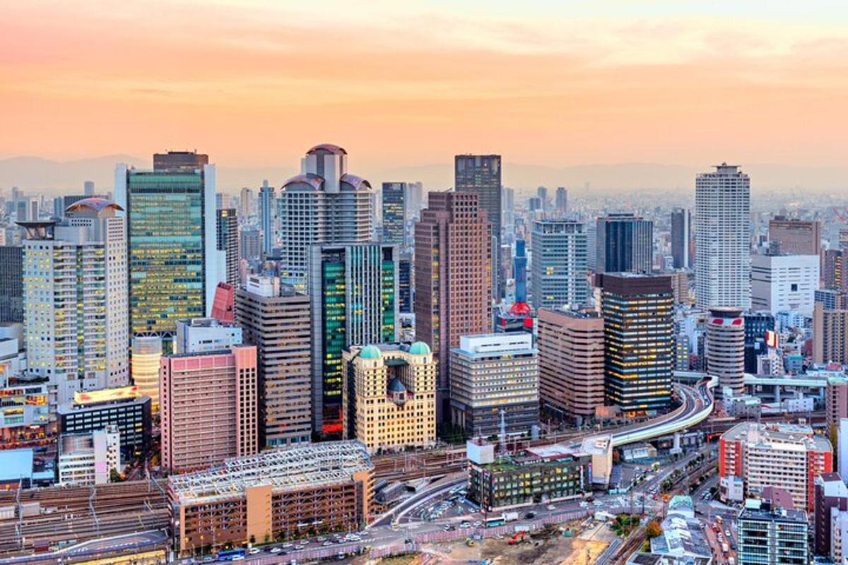 a view of a city with many tall buildings