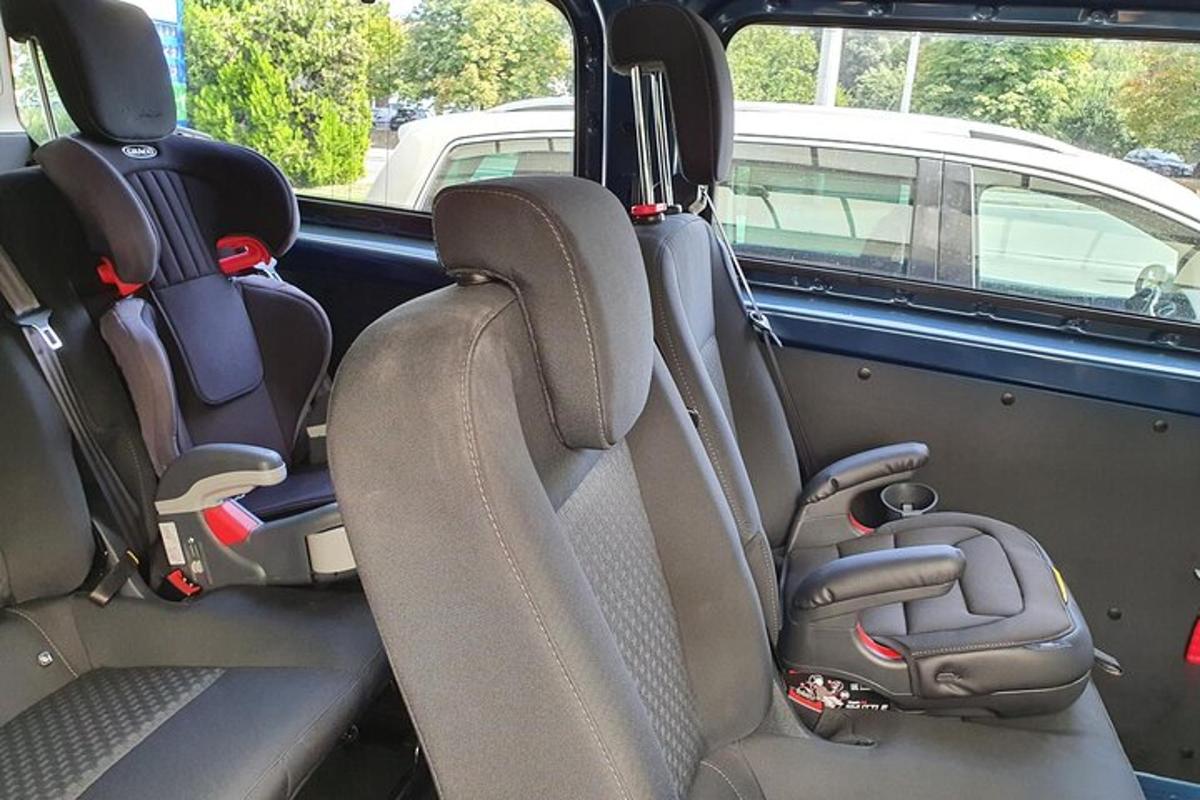 two seats in the backseat of a car