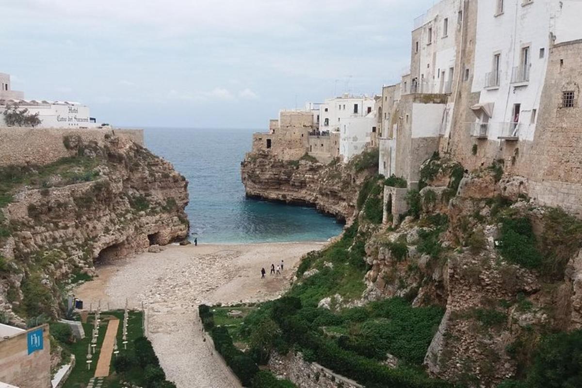 un gruppo di persone che camminano su una spiaggia vicino all'oceano