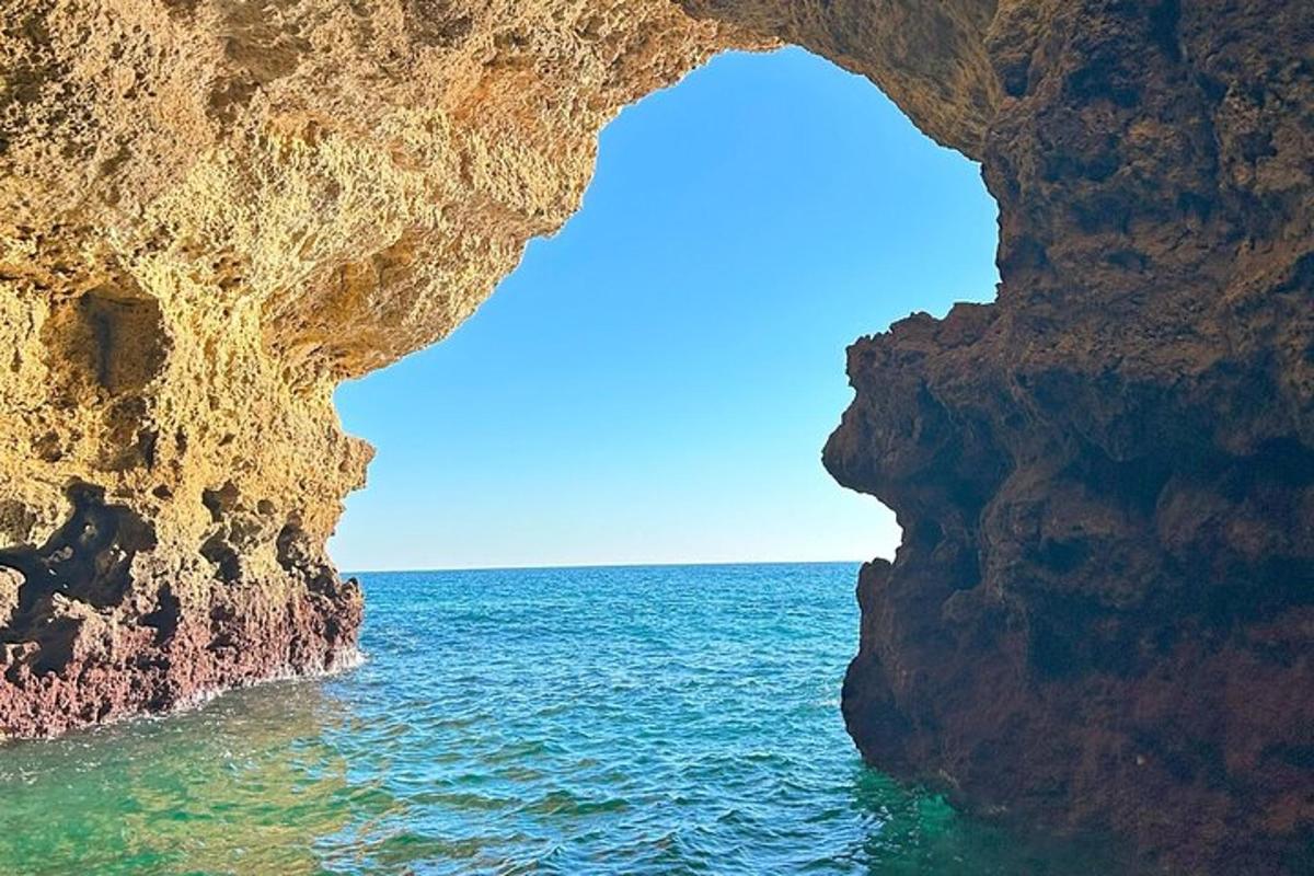 a hole in the rock in the ocean