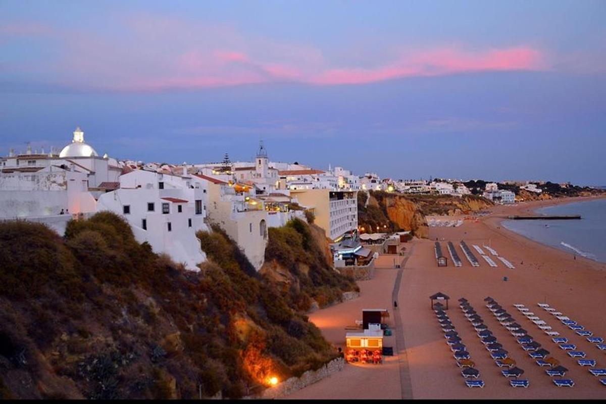 a view of a beach with a bunch of parked cars