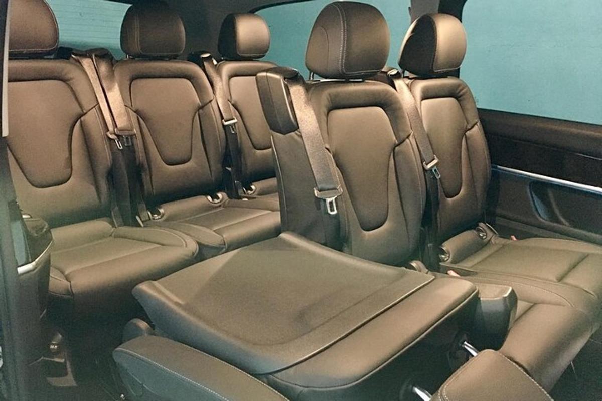 a view of the back seats of a car