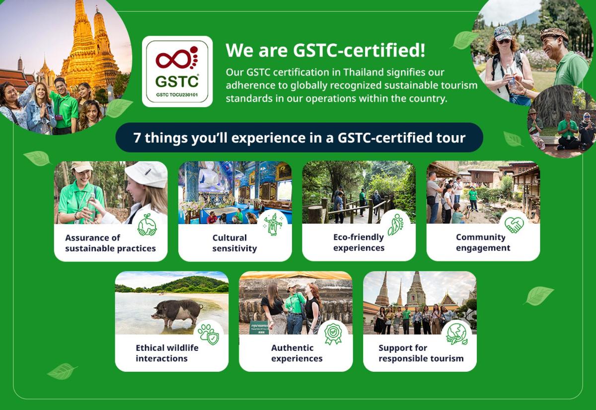 a flyer for a csg certification in indonesia with pictures of temples