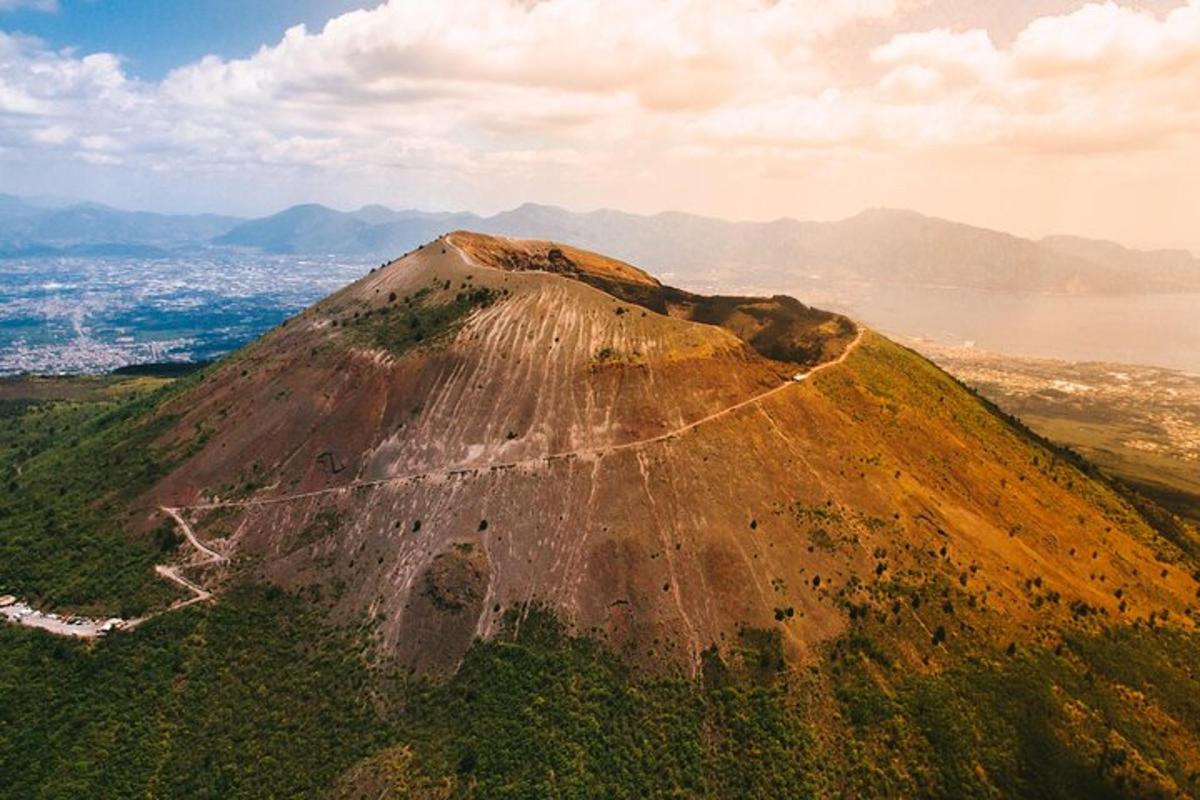 a mountain with a road on top of it