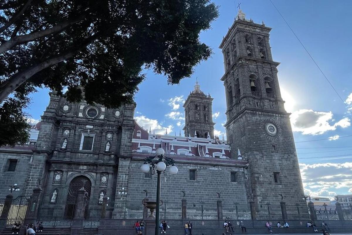 a large stone building with two towers on top of it
