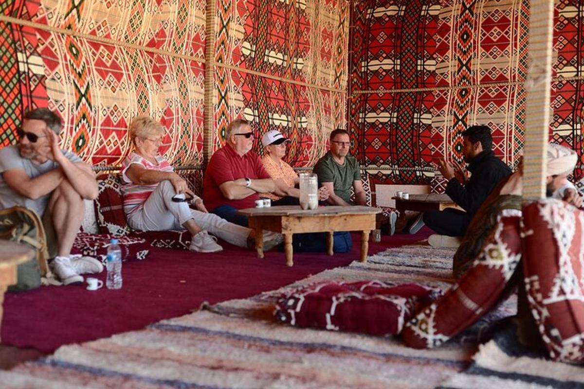 a group of people sitting in a room