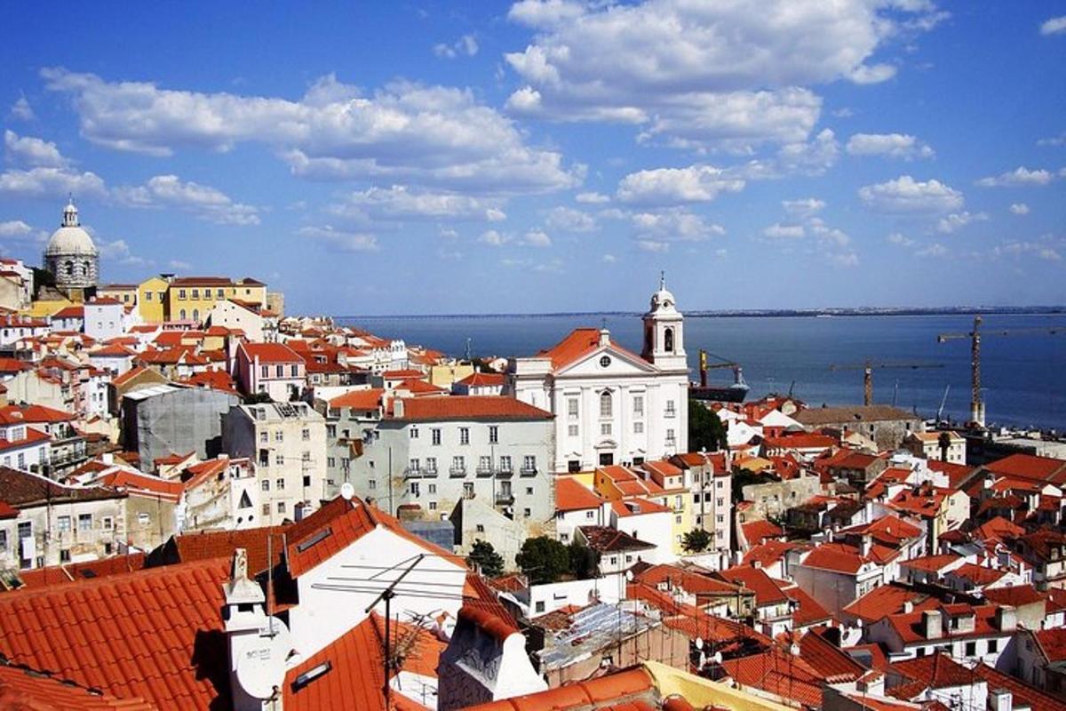 a view of a city with red roofs