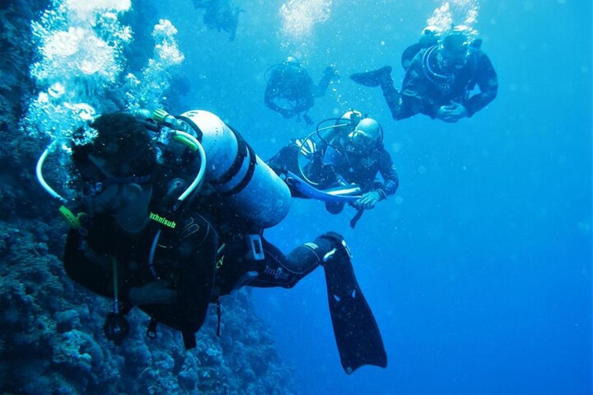 un grup de persones s'estan submergint a l'oceà
