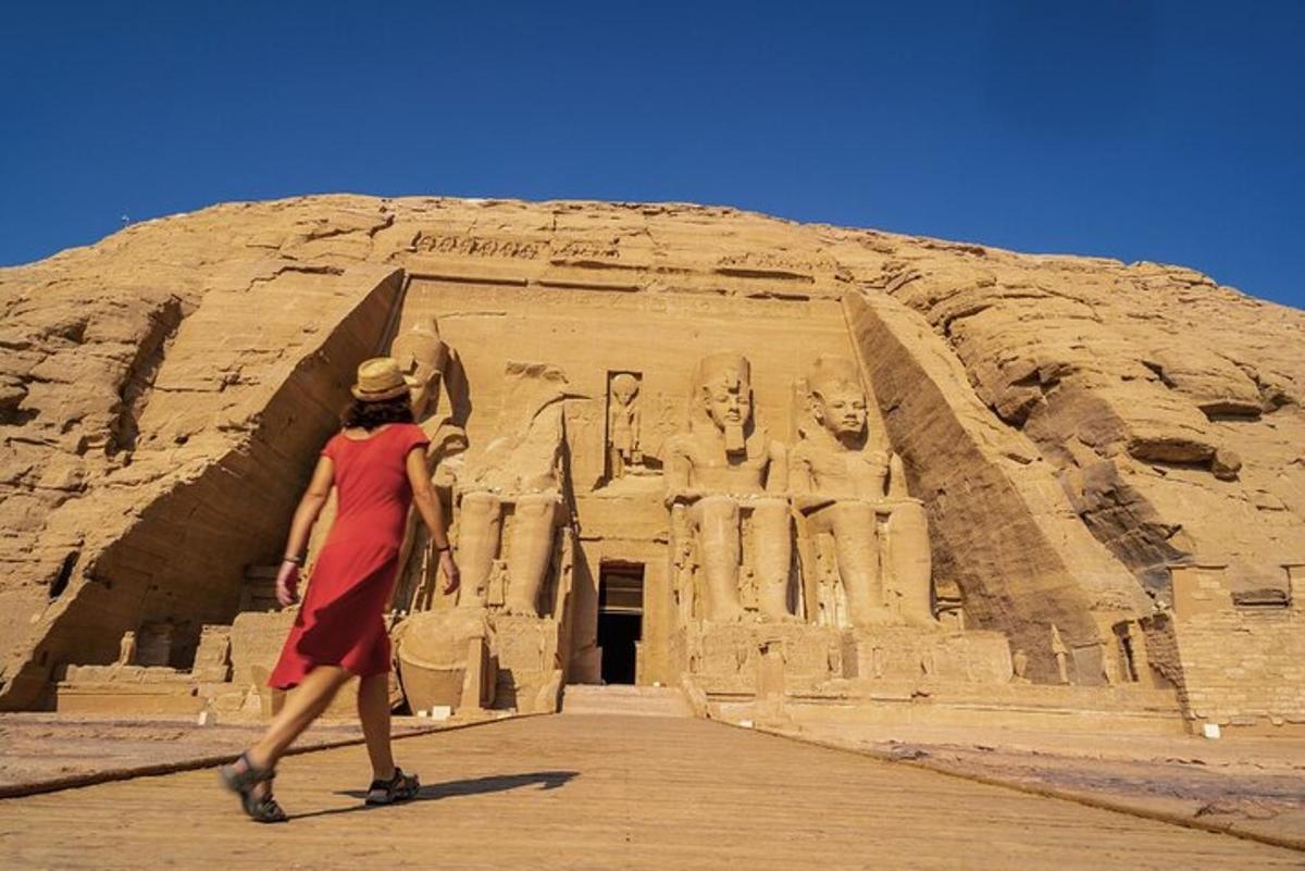a woman walking in front of anaraoh