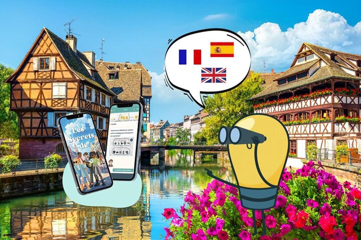 una foto di una città con un cellulare e un fiume