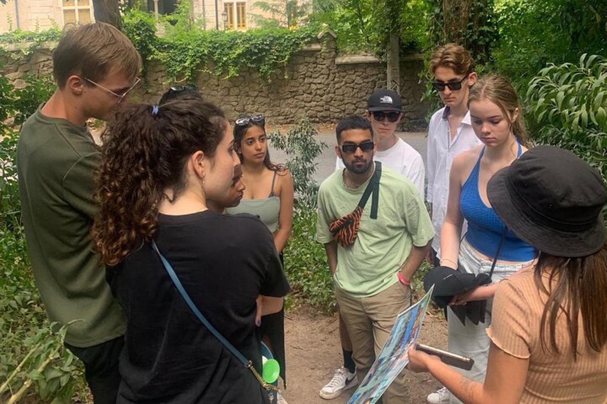 a group of people standing in a group