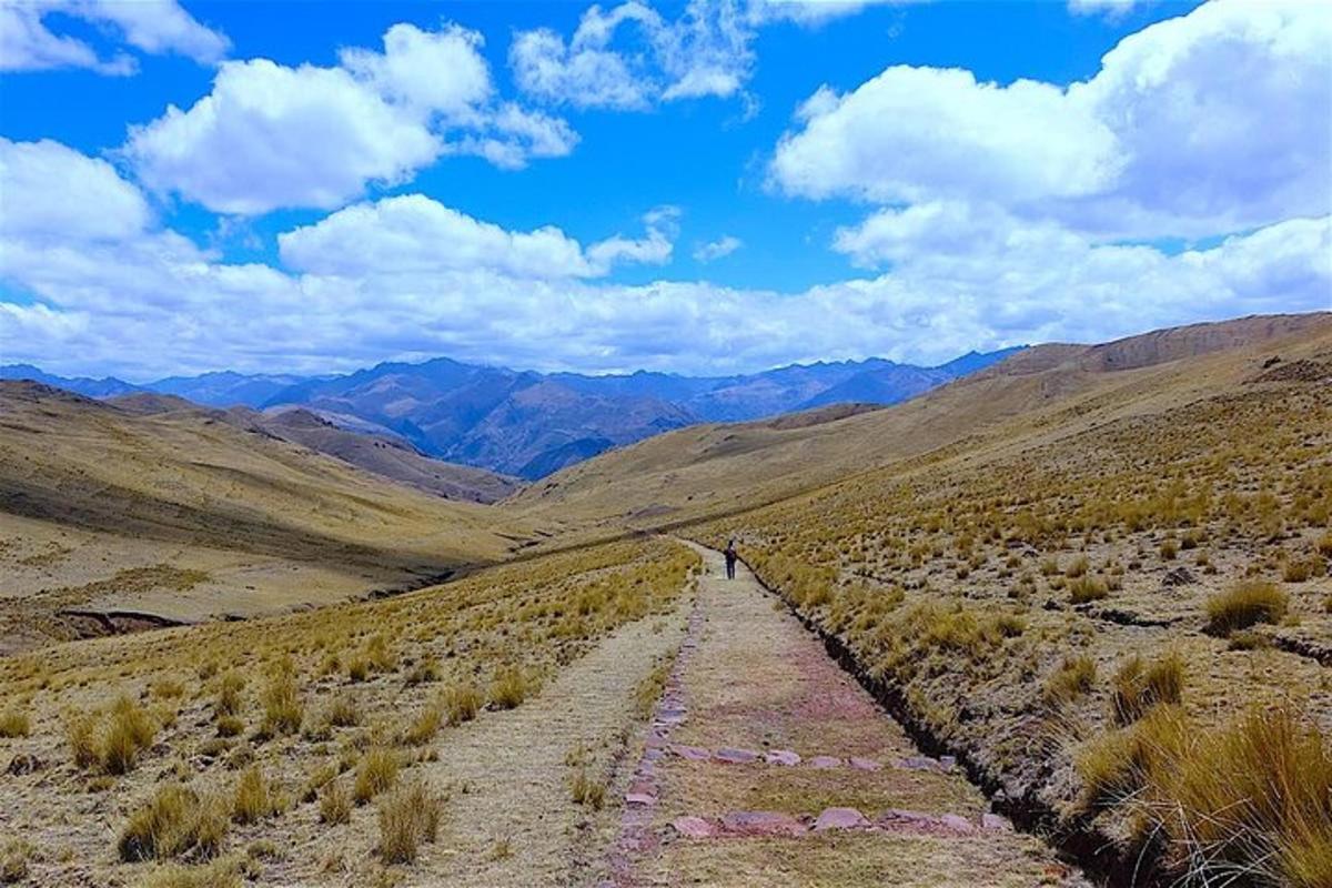 山の真ん中にある未舗装の道路