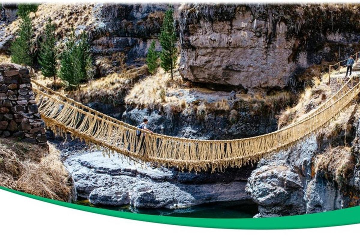 um modelo de uma ponte suspensa sobre um rio