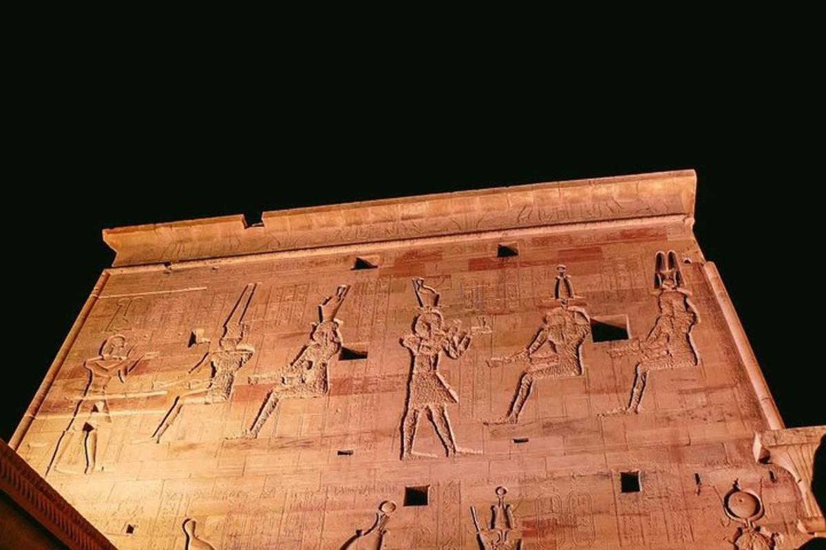 a relief on the side of a building