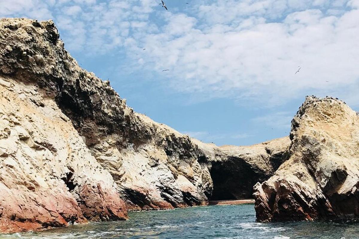 un grup de roci în apă, lângă ocean