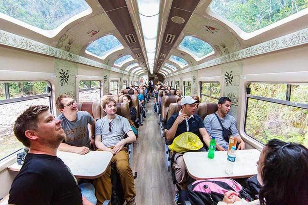 un grup de oameni așezați într-un tren