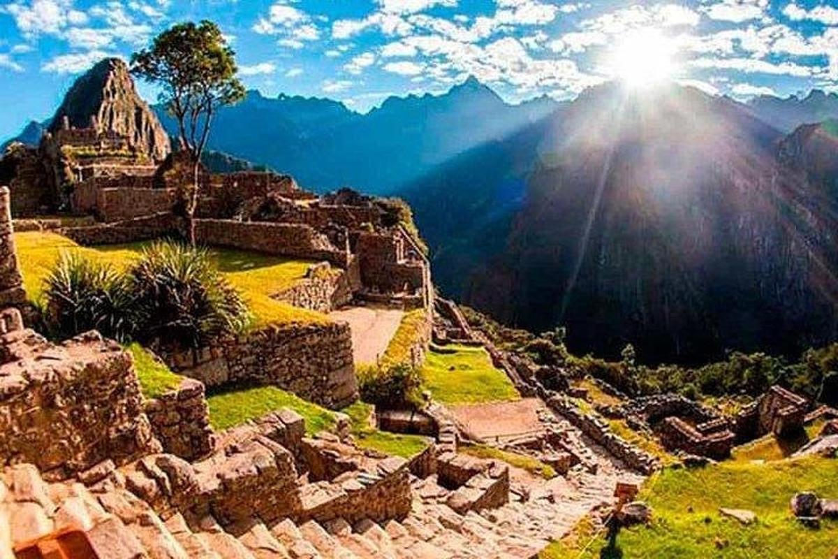 a view of the ruins of the incan civilization