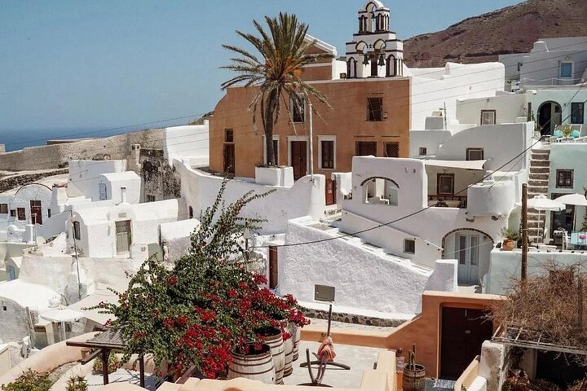 a view of a town with white buildings