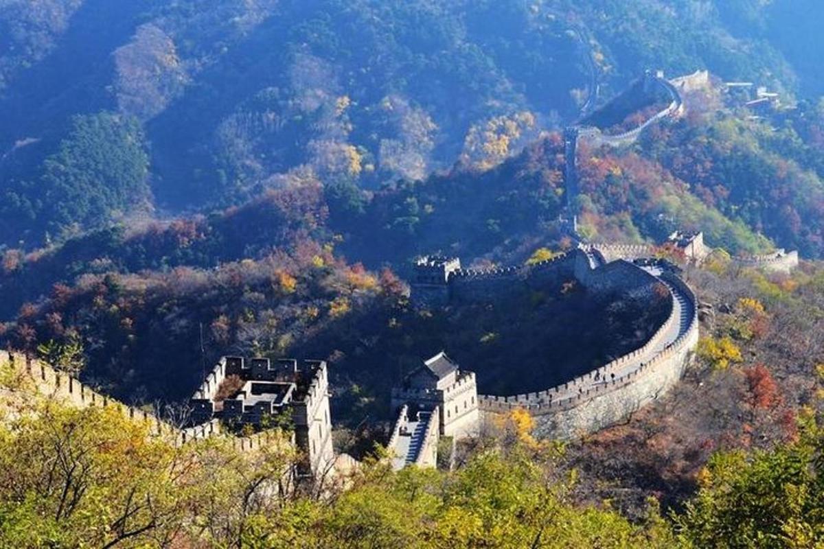 a view of the great wall of china