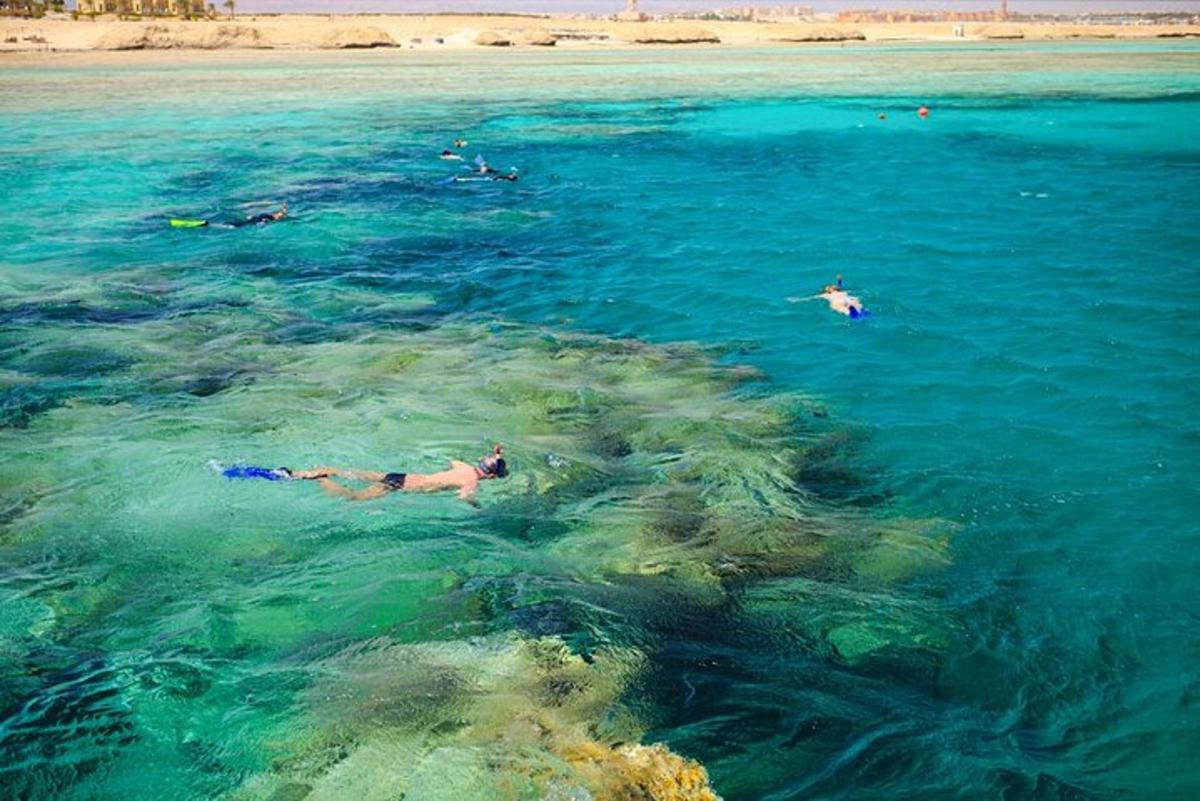 um grupo de pessoas nadando no oceano