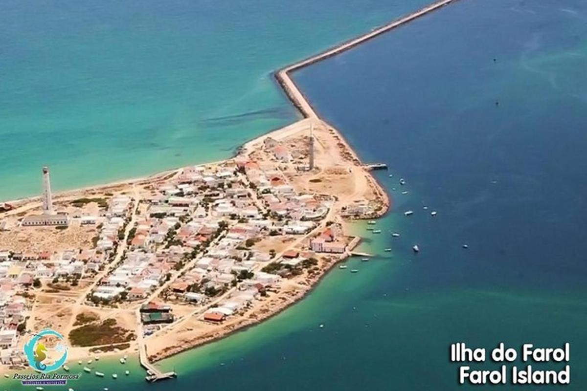 pemandangan udara sebuah pulau kecil di dalam air