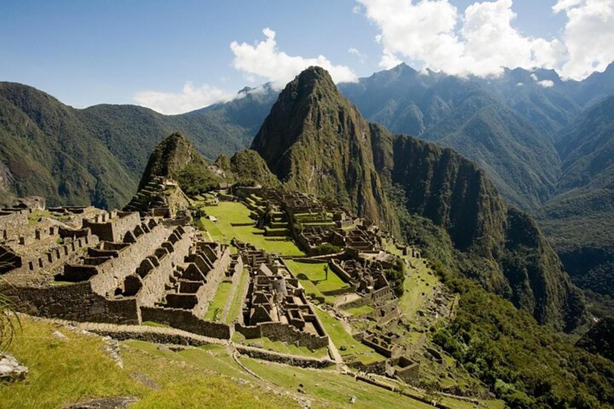 an aerial view of an ancient city in the mountains