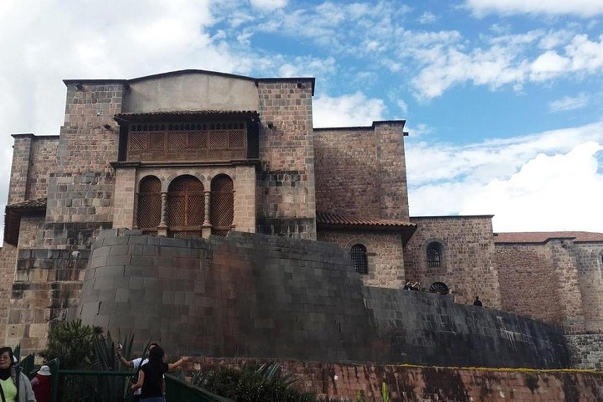 a building on top of a brick wall